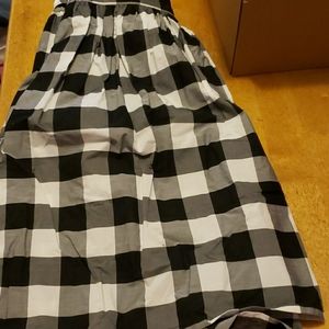 Black and white gingham skirt